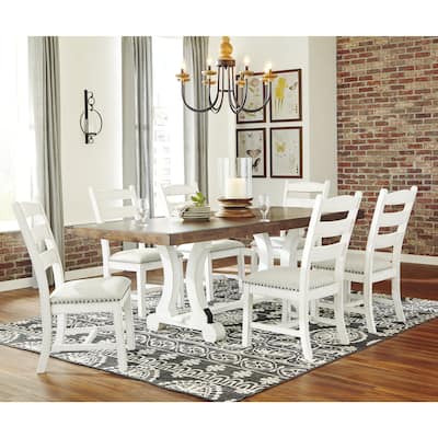 Signature Design by Ashley Valebeck Brown/White 7-Piece Dining Package