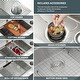 preview thumbnail 3 of 7, 33 in. Drop-In/Topmount Single Bowl 16 Gauge Brushed Nickel Stainless Steel Workstation Kitchen Sink with Glass Rinser