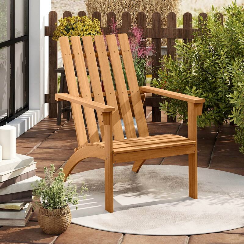 Costway 1/2/4 PCS Patio Adirondack Chair with Inclined Seat High