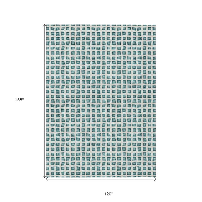 HomeRoots Geometric Transitional Rectangle Outdoor Rug