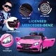 preview thumbnail 7 of 9, Mercedes SLC 300 12V Kids Ride-On Car, Remote Control, Music, Lights, Pink