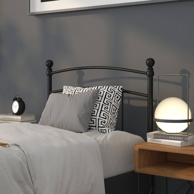 Decorative Metal Headboard - Black - Twin