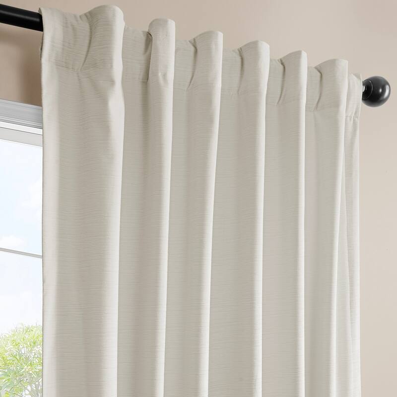 Exclusive Fabrics Ravello Burnout Velvet Curtains (1 Panel) Room Darkening Curtains For Bedroom & Living Room Curtains
