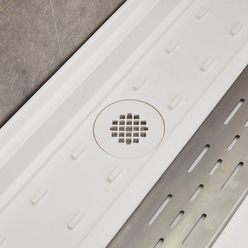 Alexander 60 in. L x 32 in. W Alcove Shower Pan Base with Right Drain in Glossy White Marine Acrylic - White