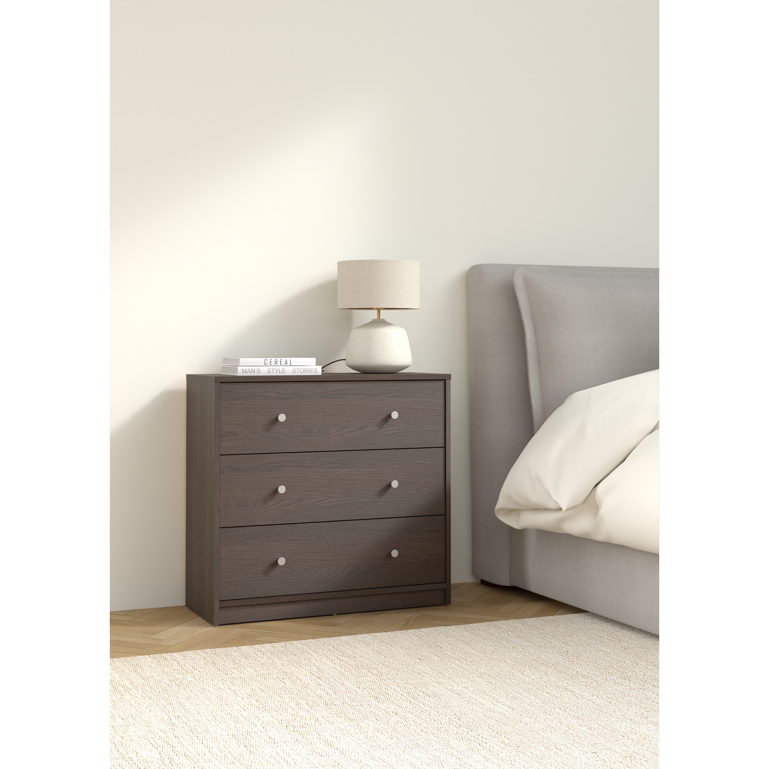 Porch Den Zoe 3 drawer Engineered Wood Chest On Sale Bed