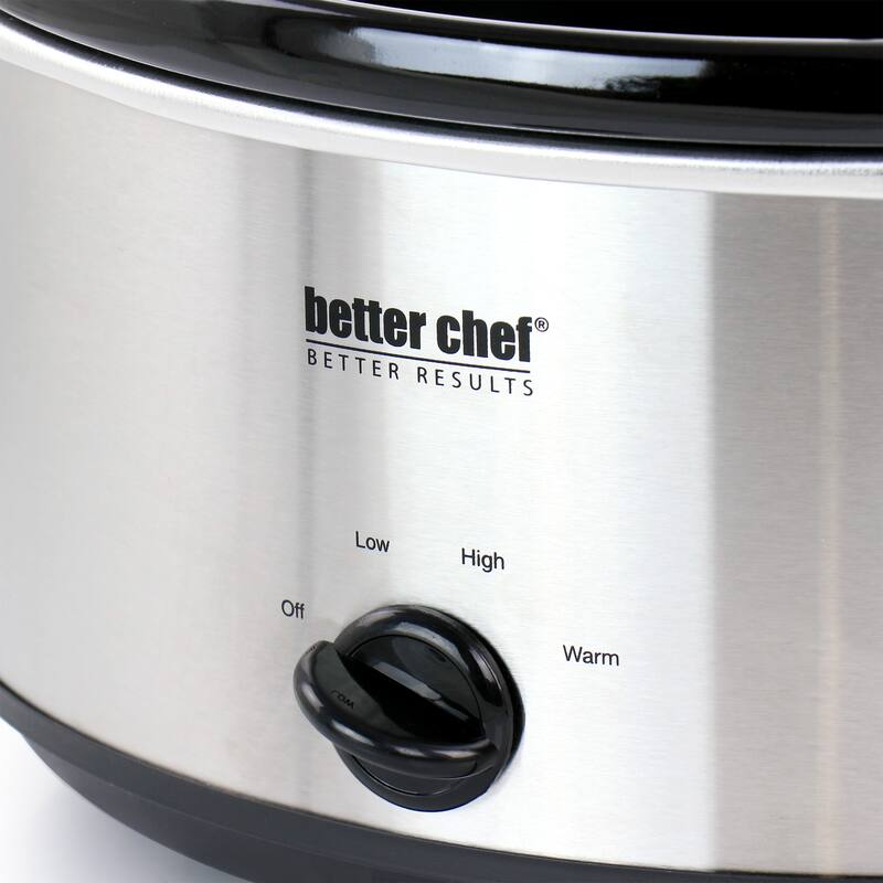Better Chef 6 Quart Oval Slow Cooker with Removable Stoneware Crock