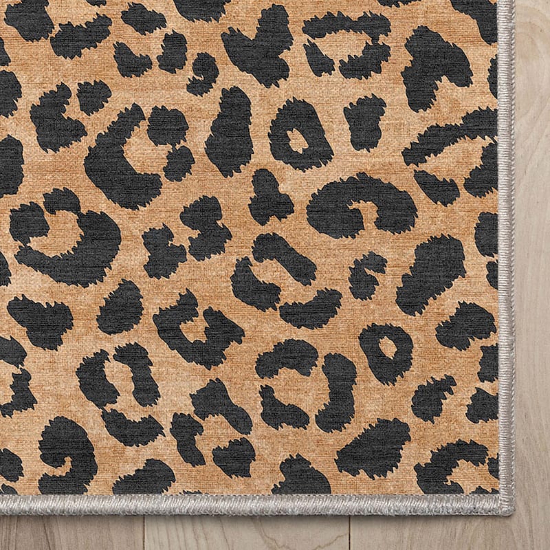 Well Woven Animal Prints Leopard Novelty Animal Print Flat Pile Rug