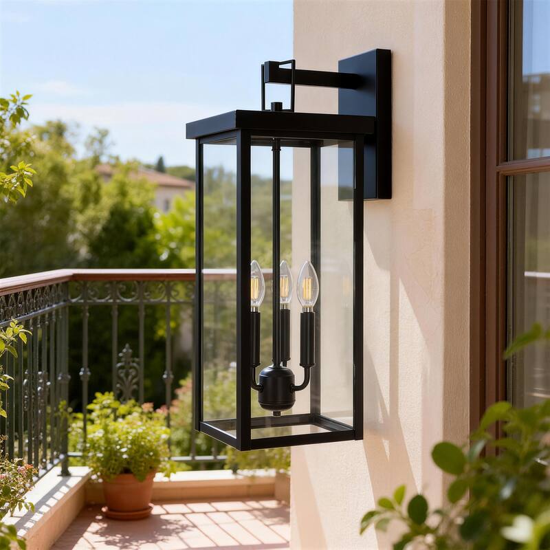 Outdoor Iron Rectangular Wall Light