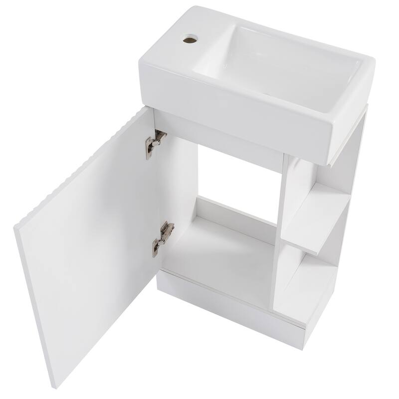 18.6" Bathroom Vanity with Sink, Bathroom Vanity Cabinet