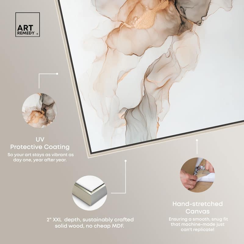 Smoky Gold Drift Canvas by Art Remedy