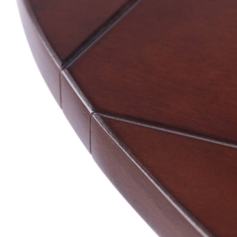 Dawson Round Dining Table, Quad Drop Leaf, Walnut