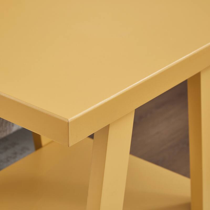 The Gray Barn Cedar Ridge Contemporary Replicated Wood Shelf End Table