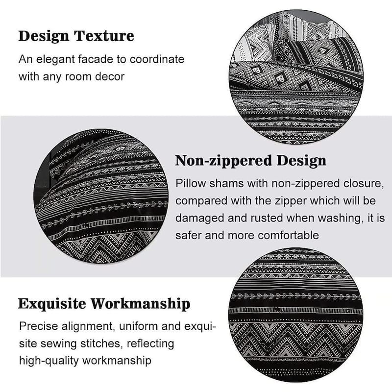 Shatex Bedding Comforter Set 3 Pieces Southwestern Lightweight Soft