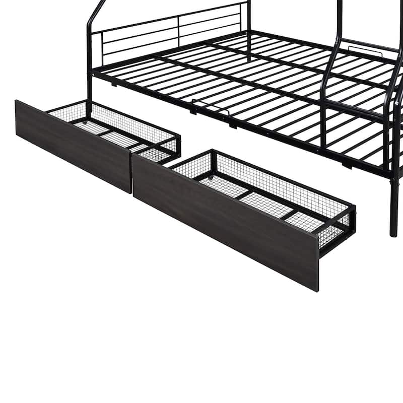 Merax Full XL Over Queen Metal Bunk Bed