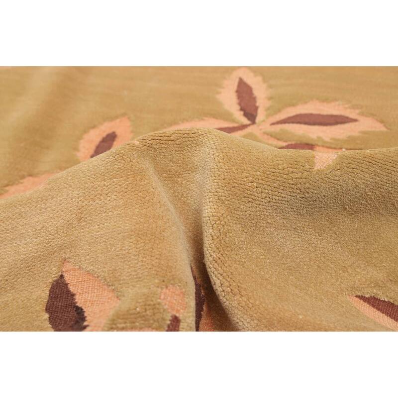 ECARPETGALLERY Hand-knotted Opulence Olive Wool Rug - 6'1 x 9'0