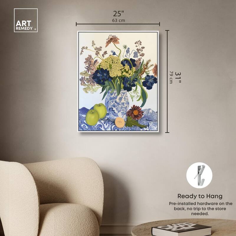 Flowers and Fruit Canvas by Art Remedy