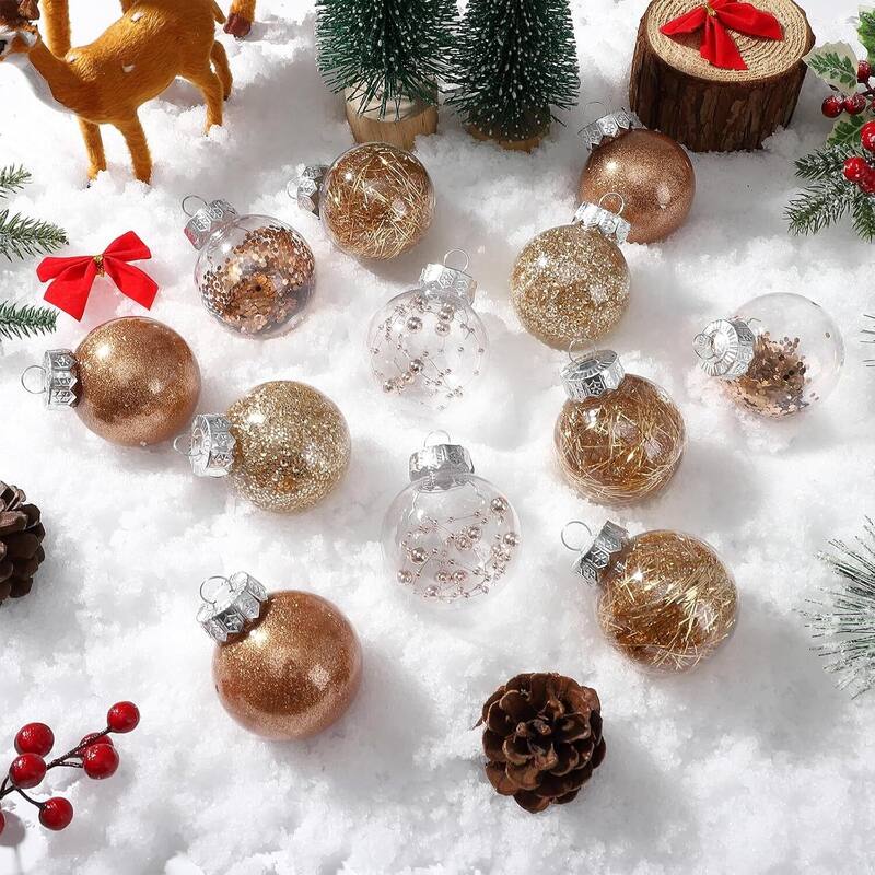 30 Pcs Shatterproof Christmas Ball Ornaments for Holiday Wedding Party Decoration - N/A