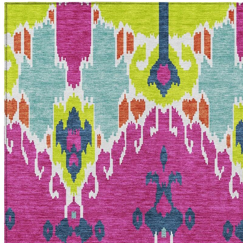 HomeRoots Ikat Transitional Rectangle Outdoor Rug