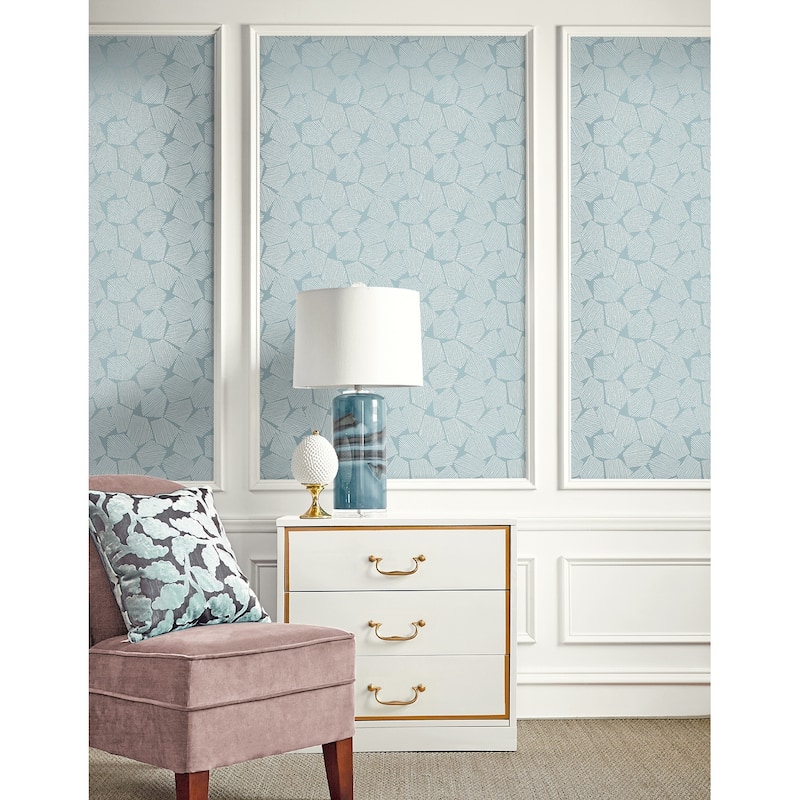 Seabrook Designs Liberta Glass Beaded Non-Woven Unpasted Wallpaper