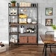 preview thumbnail 3 of 7, Kitchen Bakers Rack with Storage, 43 inch Microwave Stand 5-Tier Kitchen Utility Storage Shelf