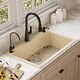 preview thumbnail 34 of 82, Karran Drop-In Quartz 33 in. 1-Hole Single Bowl Kitchen Sink Kit