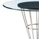 preview thumbnail 27 of 28, Veronica 48 inch Glass and Walnut Wood Round Dining Table with Metal Base