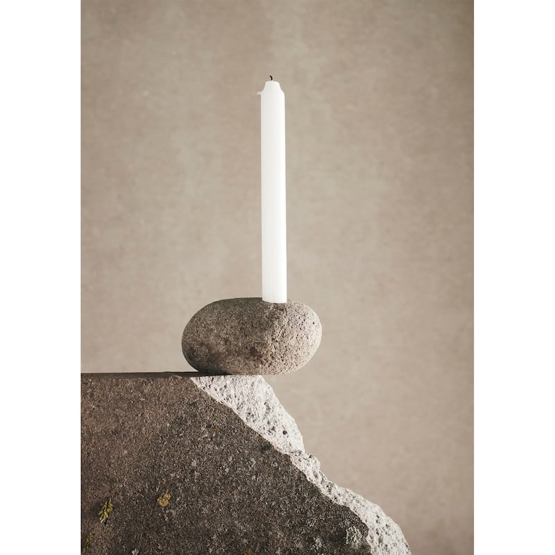 Candle holder Valley - Grey/Natural - Grey/Natural - Grey/Natural