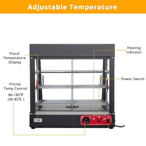 1200-Watt 26in Commercial Countertop Food Warmer