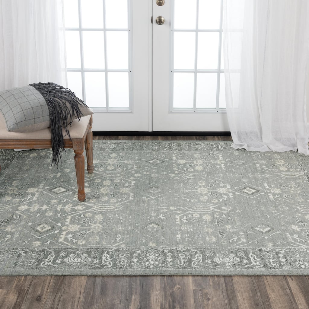 Alora Decor Aurora Grey, Ivory, and Beige Classic Wool Blend Rug