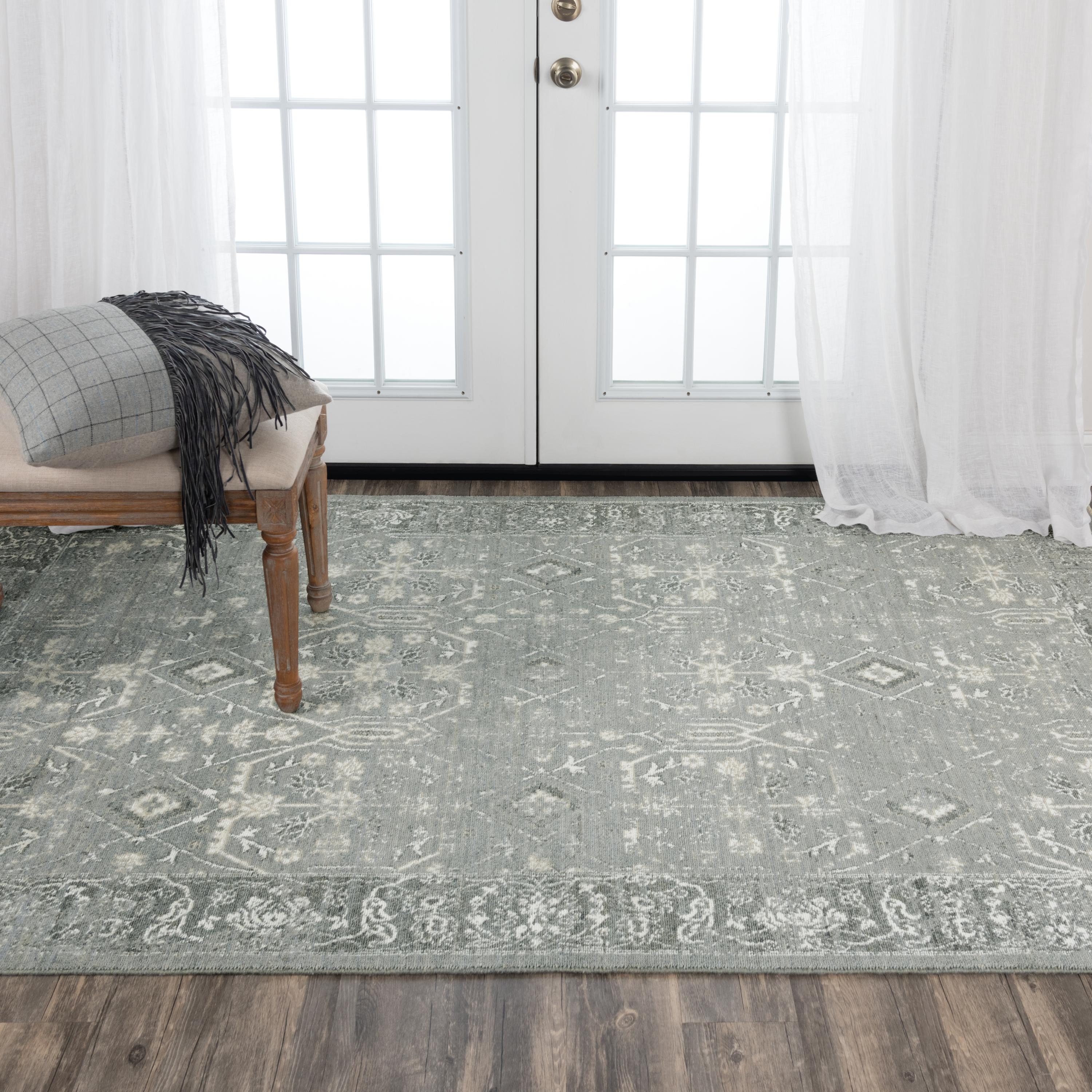 Alora Decor Aurora Grey, Ivory, and Beige Classic Wool Blend Rug