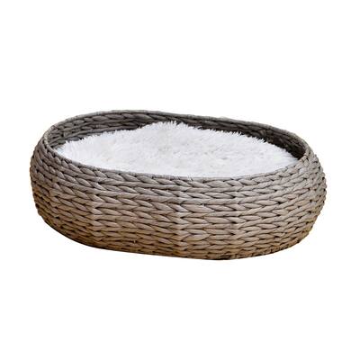 PetPals NEST IRON GRAY PAPER ROPE ROUND PET BED