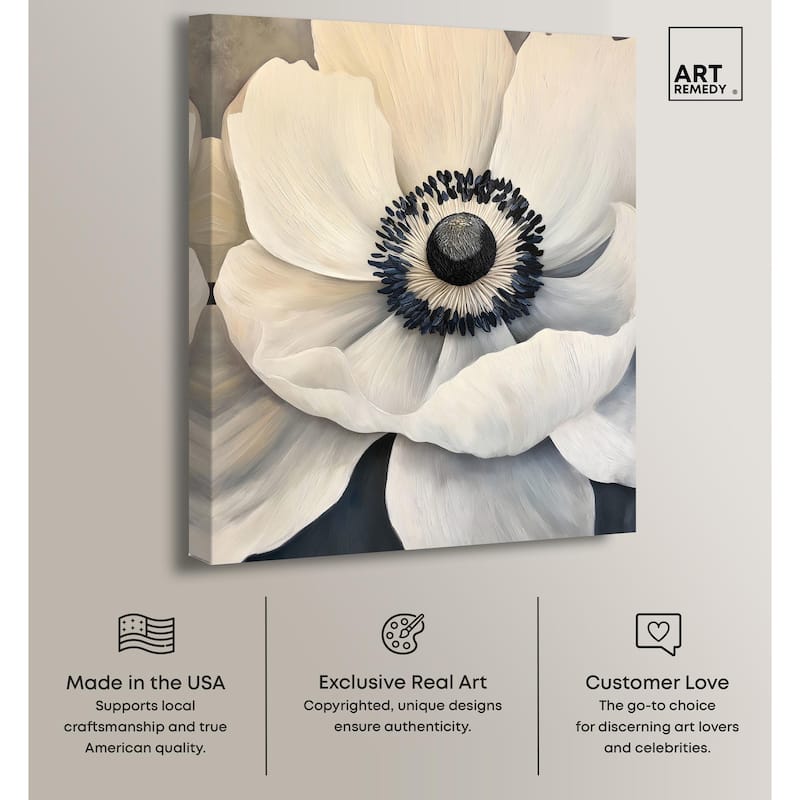 Heart of the Anemone Canvas by Art Remedy, Gallery Wrapped