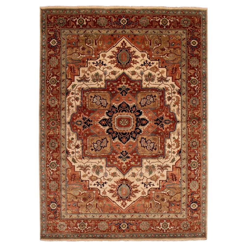 ECARPETGALLERY Hand-knotted Jules Sultane Cream Wool Rug - 9'9 x 13'7 - Cream - 9'9 x 13'7