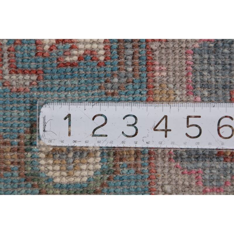 Gay Floral Oushak Oriental Runner Rug Hand-Knotted Wool Carpet - 2'6" x 11'6"