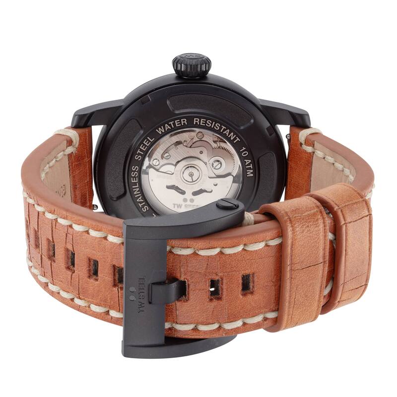 TW Steel Men's Maverick 48mm Automatic Watch TWS-MS46 - Cream - N/A