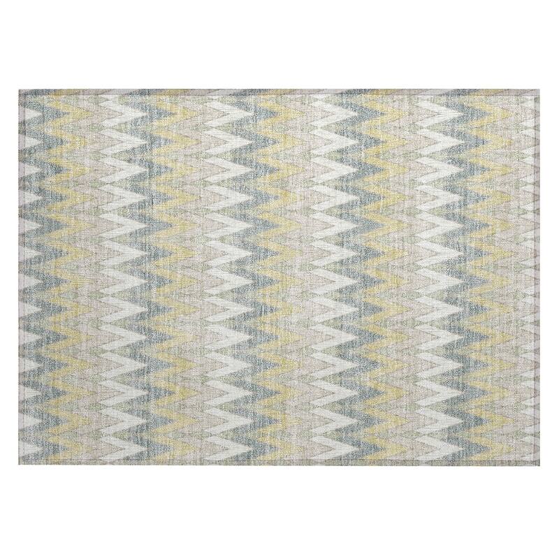 Machine Washable Indoor/ Outdoor Modern Baxter Chantille Rug
