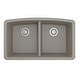preview thumbnail 1 of 50, Karran Undermount Quartz Double Bowl Kitchen Sink Concrete