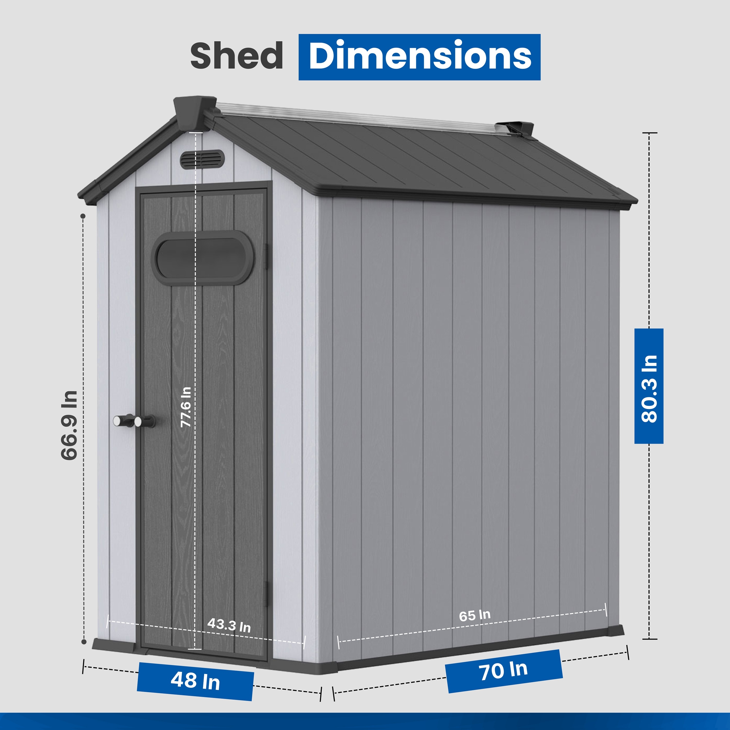ALEKO Outdoor Shed 70L x 48W inch Solar Powered Lighting Garden