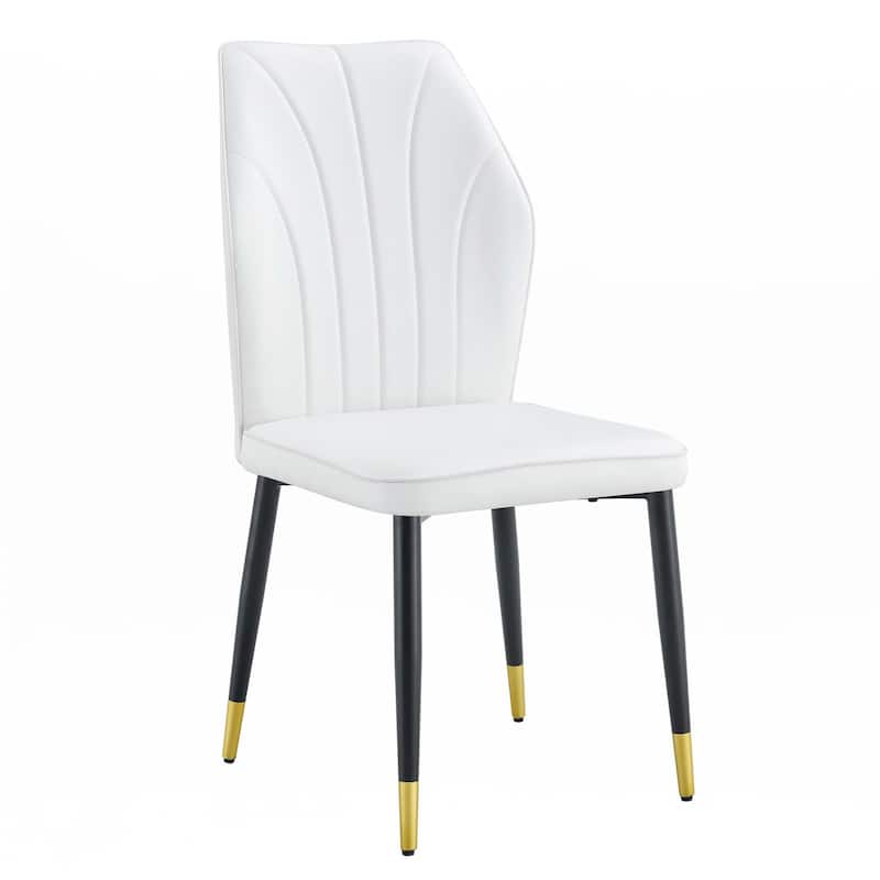4PCS PU Dining Chairs - White