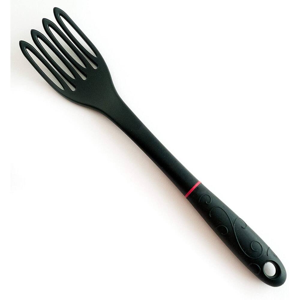Norpro 11" Grip-EZ Fiskie Fork & Whisk Combo Tool - Mix Stir Blend & Fold - Black