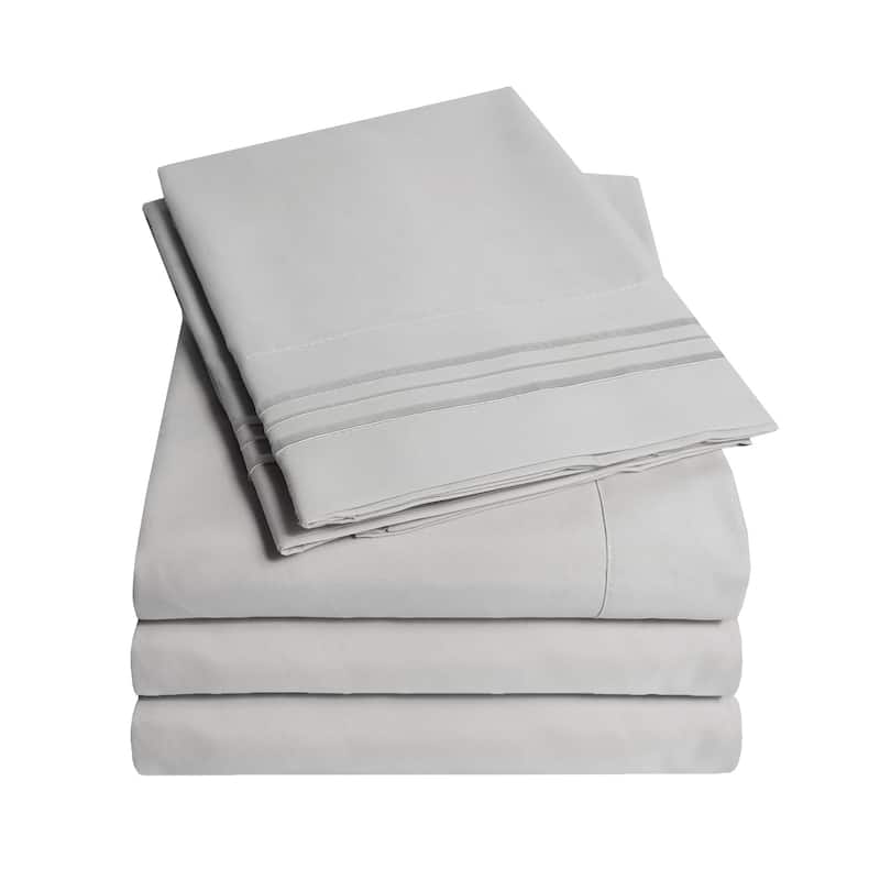 Sweet Home Collection 4 Piece Sheet Set, Ultra Soft 1800 Series, Double Brushed Microfiber