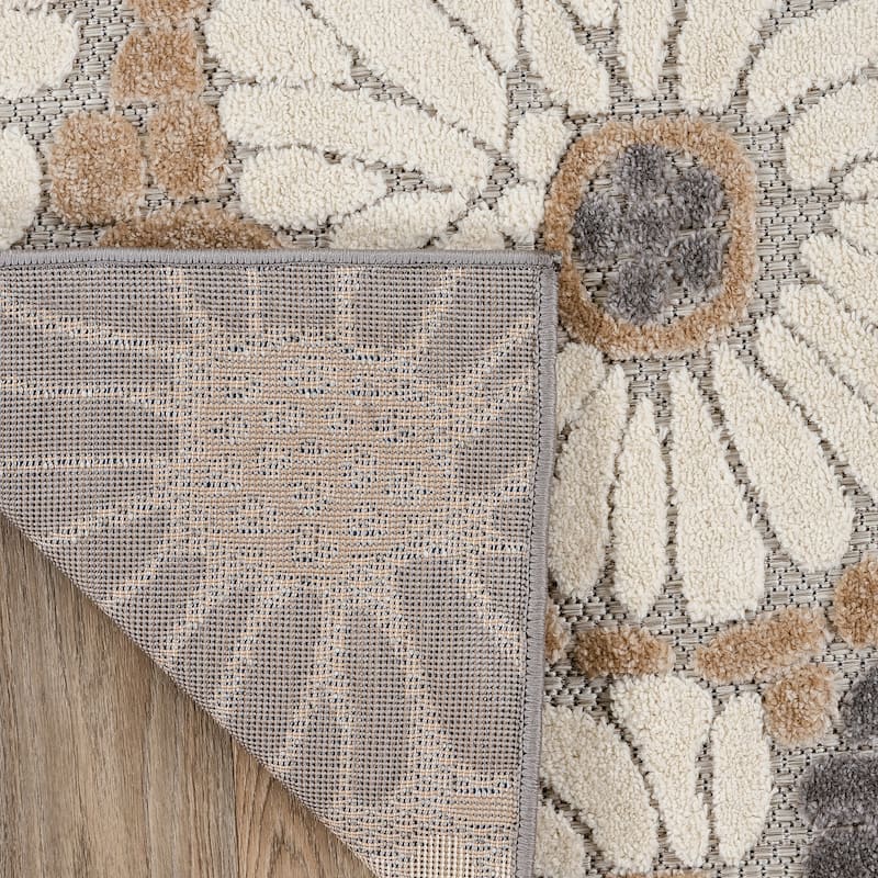 World Rug Gallery Palermo Modern Floral Indoor/Outdoor Area Rug