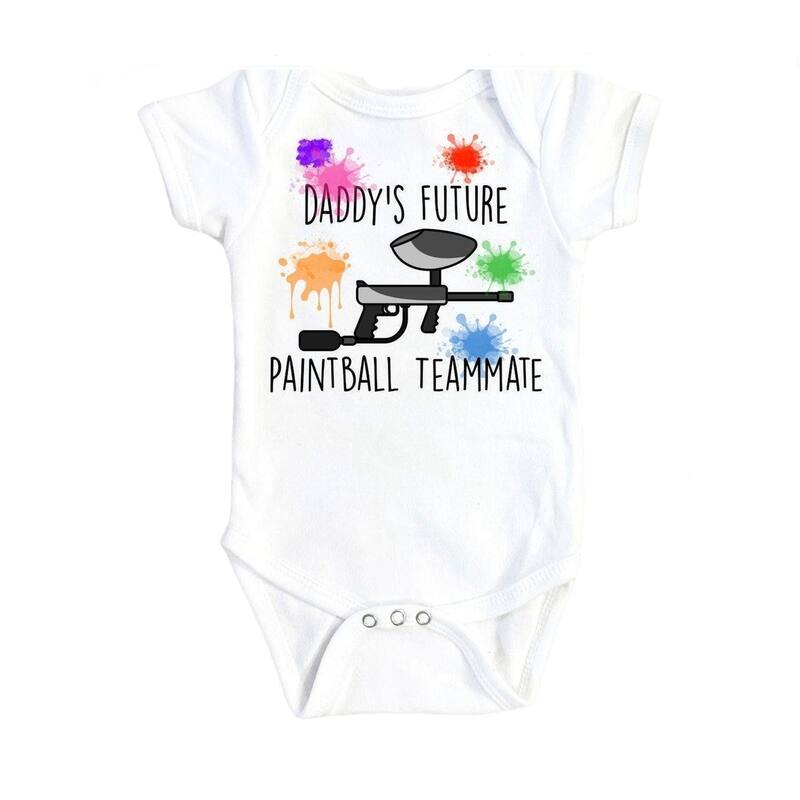 Paintball Daddy - Baby Boy Girl Clothes Infant Bodysuit Funny Cute Newborn - Pink - 0-3M
