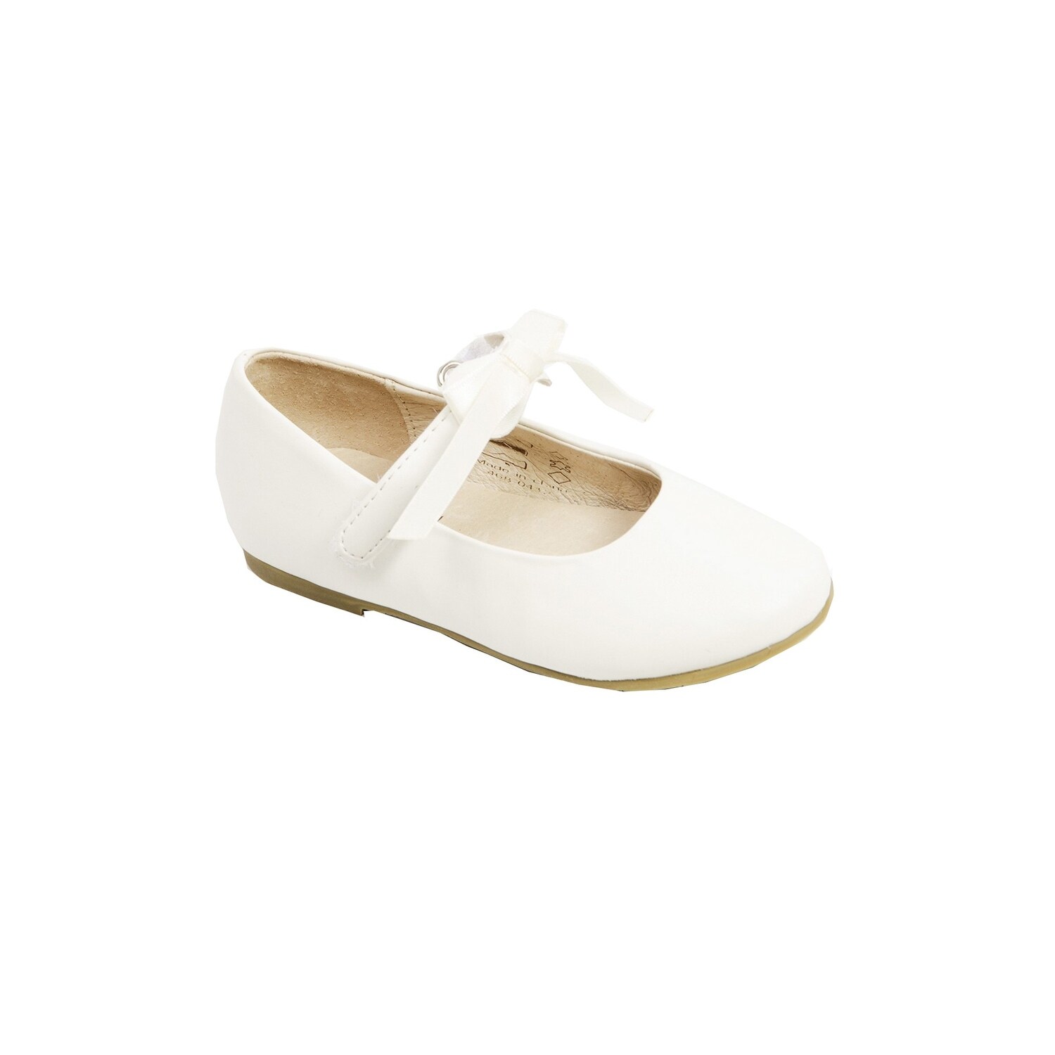 girls ivory satin shoes