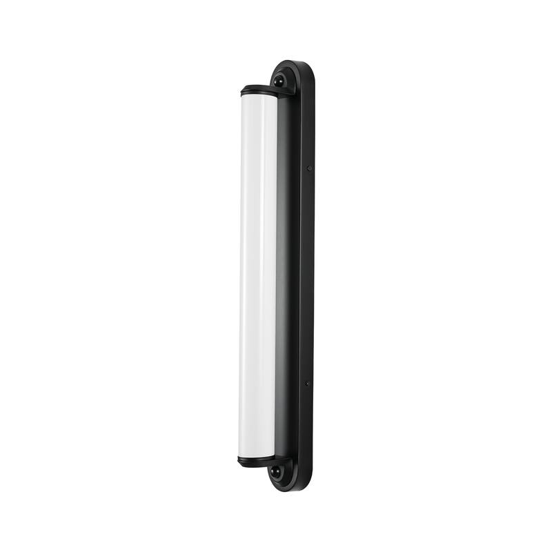 24" Modern Black/Gold LED Wall Sconce - 11W 3000K Warm Light, Linear Fixture for Bedroom & Hallway