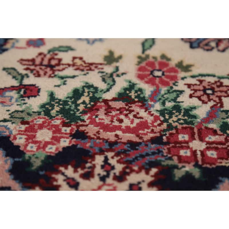 All-Over Aubusson Oriental Area Rug Handmade Wool Carpet - 9'1"x 12'2"