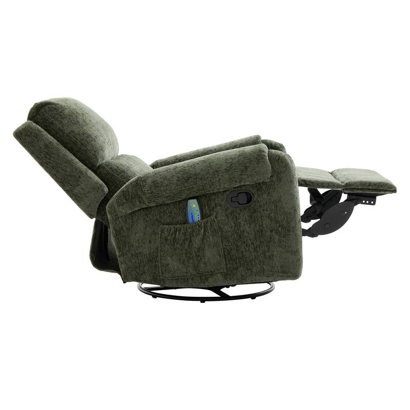 Manual Recliner Massage Recliner Chair Nursery Recliner Chair Swivel Rocker Recliner Sofa with a Side Storage Pocket