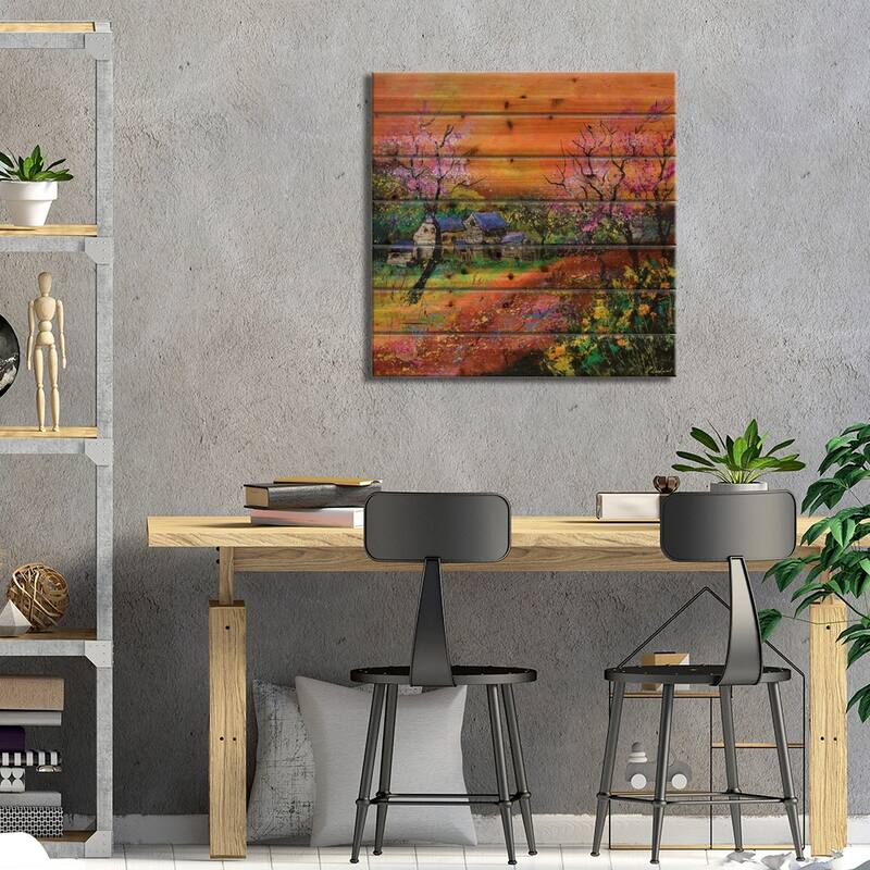 Spring Print On Wood by Pol Ledent - Multi-Color