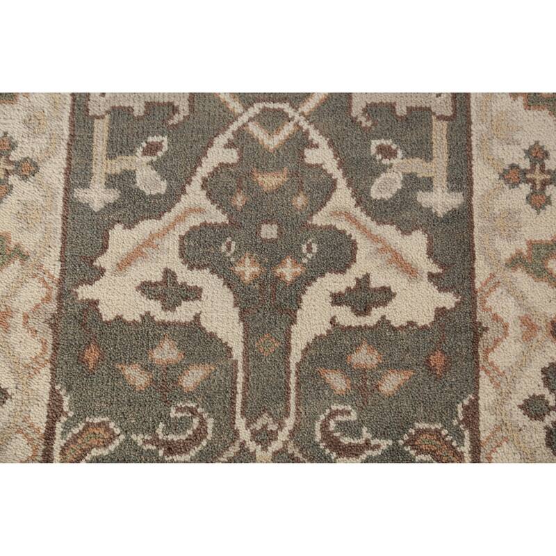 Gray Oushak Oriental Runner Rug Handmade Wool Carpet - 2'7" x 9'9"