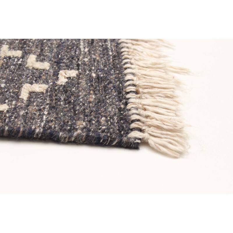 ECARPETGALLERY Hand-knotted Tangier Grey Wool Rug - 3'0 x 4'10